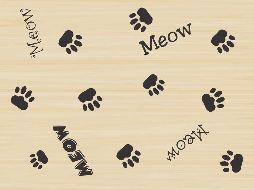Cat Paw Background Rubber Stamp by DRS Designs - Made in USA
