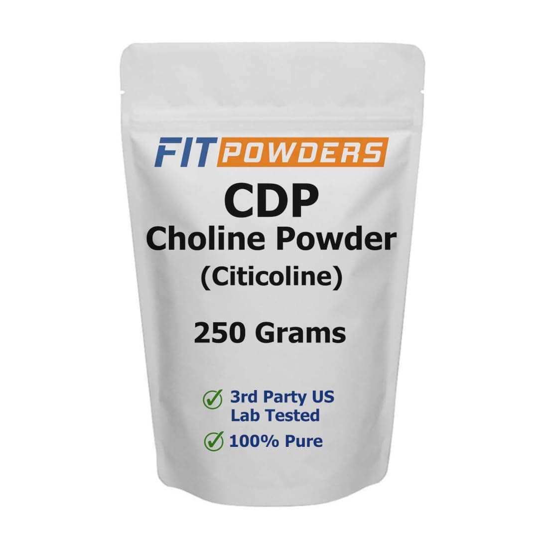 Citicoline Powder, Pure CDP Choline with Scoop (250 Grams)