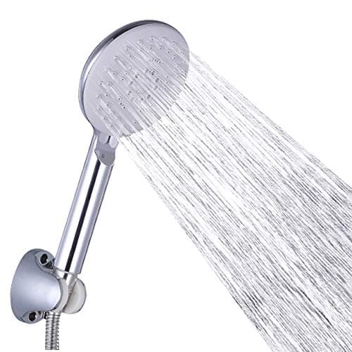 SIEYES Handheld Shower Head with Showerhead Filter, Universal Fitting with Adjustable Five Spray Patterns, Wall Mounted Bracket Included