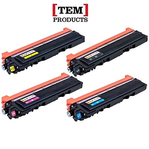 TEM Products Compatible Replacement Toner Set for Brother TN-210 Toner Set (Black, Cyan, Yellow, Magenta) for use with Brother HL-3040CN, HL-3045CN, HL-3070CW, HL-3075CW, MFC-9010CN, MFC-9120CN, MFC-9125CN, MFC-9320CW, MFC-9325CW Printers