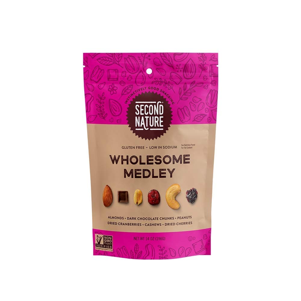 Wholesome Medley Trail Mix - Healthy Nuts Snacks Blend - 14 oz Resealable Pouch