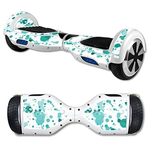 Protective Vinyl Skin Decal for Self Balancing Scooter Hoverboard mini hover 2 wheel unicycle wrap cover sticker Teal Splatter - (DECAL ONLY)