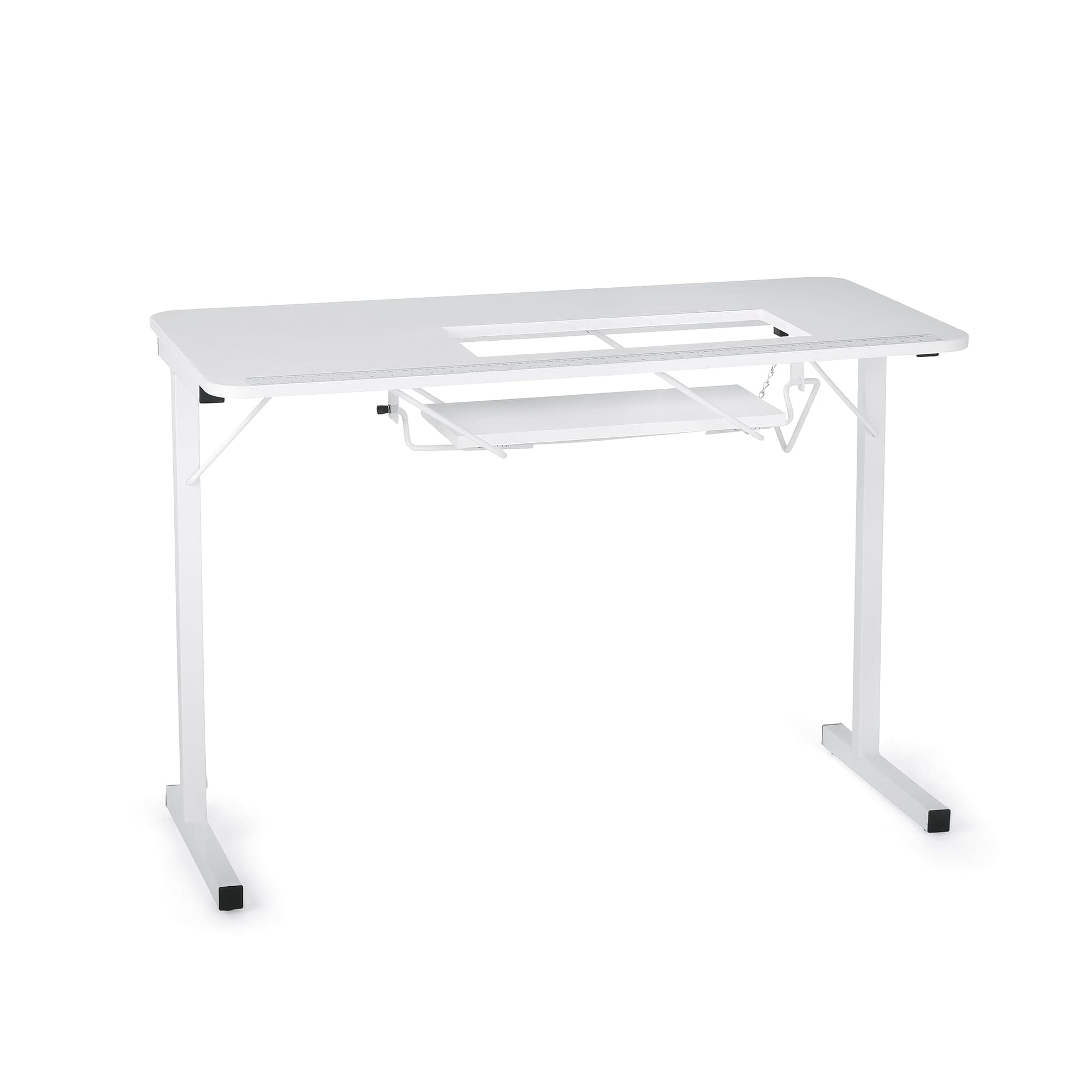 Arrow 601 Gidget I Sew-Much-More Folding Sewing, Cutting, Quilting, and Craft Table, Portable with Wheels and Lift, White Finish