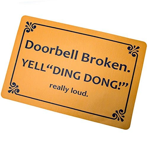 Mat Entrance Mat Funny Door Mat Doorbell Broken Yell Ding Dong Really Loud Non-Slip Doormat