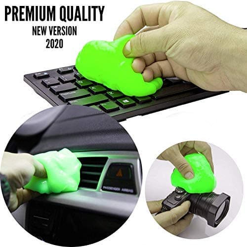 KAYISTRA Magic - Dust Cleaning Mud Keyboard Cleaner gel , Keyboard Cleaning Quickly to Remove Dust for PC computer Tablet Laptop Keyboards, Car detailing cleaning kit- Green