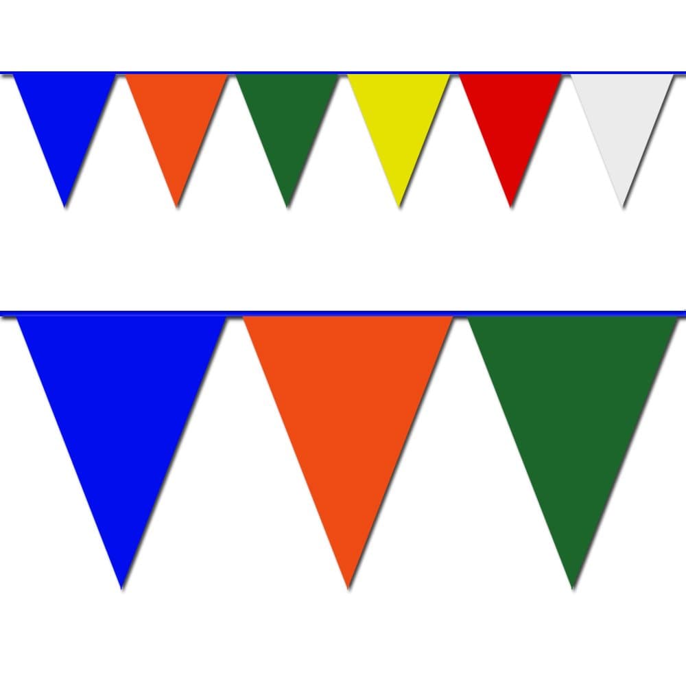 Multicolor Triangle Pennant Flag 100 Ft.