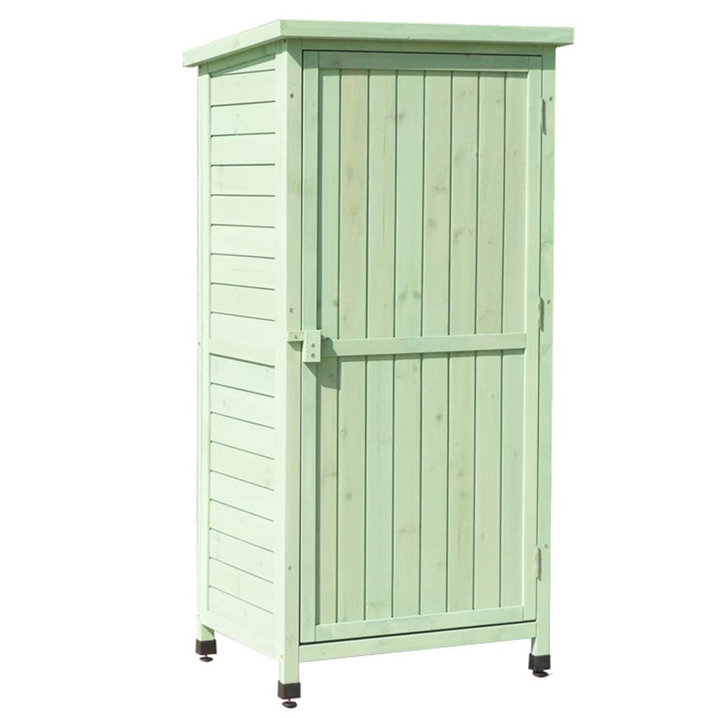 Outdoor Garden Storage Shed Small Size Garden Wooden Tool Shed With 3 Detachable Shelves For Garden Backyard Patio And Lawn Garden Accessories (Color : B, Size : 69.5x52x142cm)