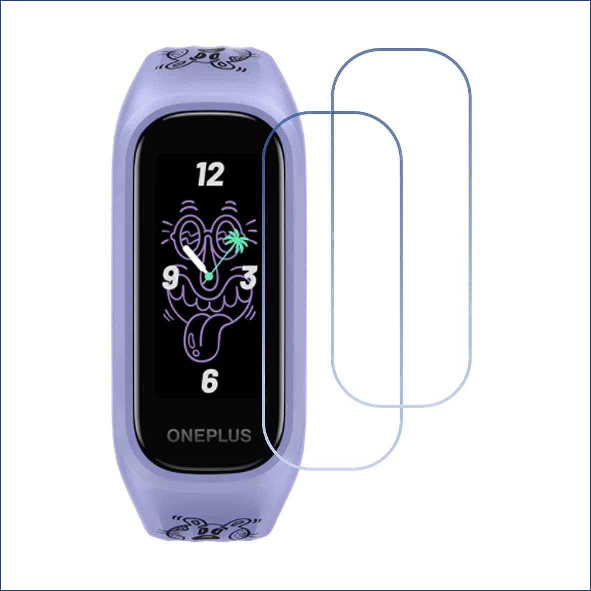 DVTECHDVTECH? (Pack of 02 Clear View Edge to Edge TPU Smartwatch Screen Guard for OnePlus Band Steven Harrington Edition (Not a Tempered glass)