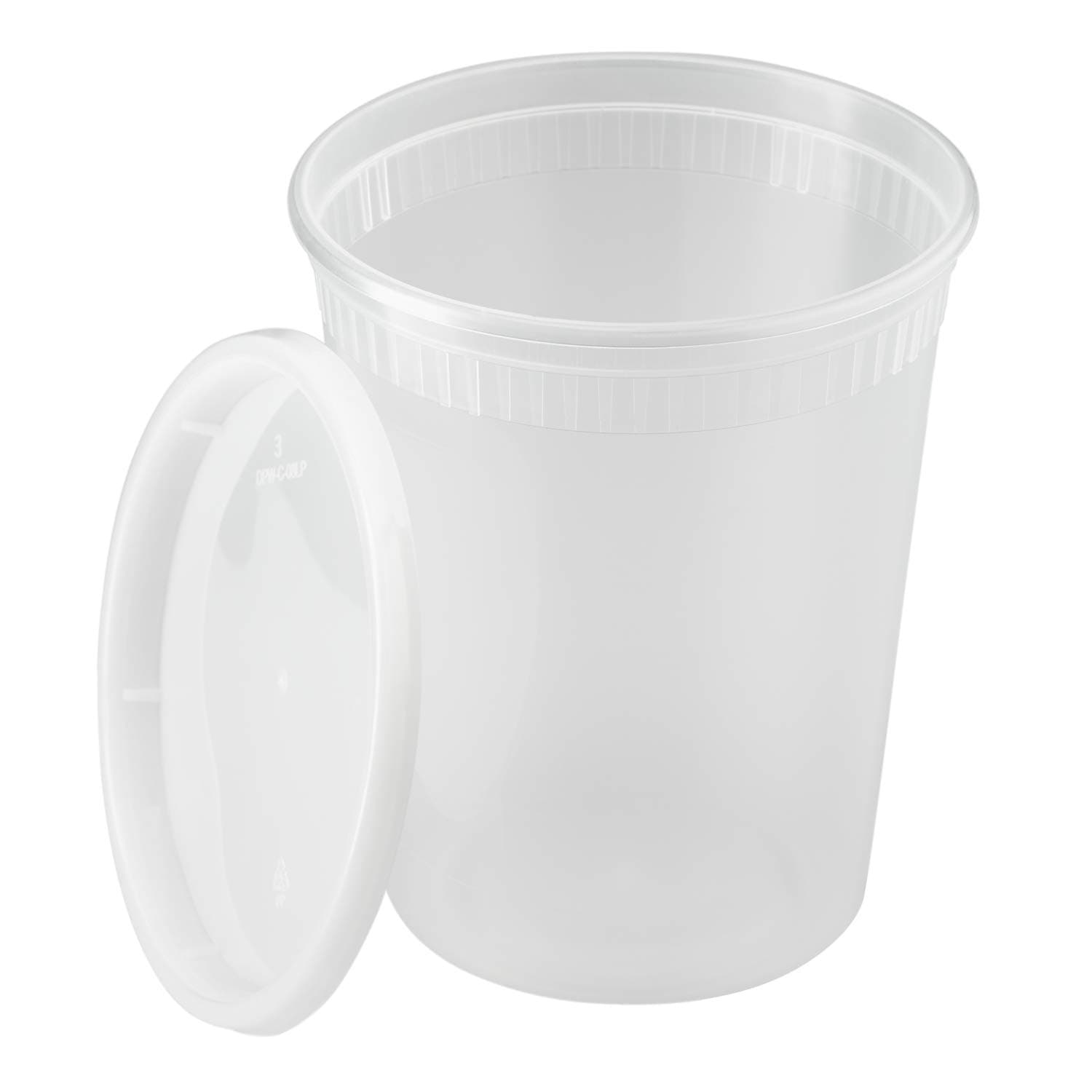 Karat [32oz - 240 ct] Clear PP Injection Molded Round Deli Containers with Lids (FP-IMDC32-PP)