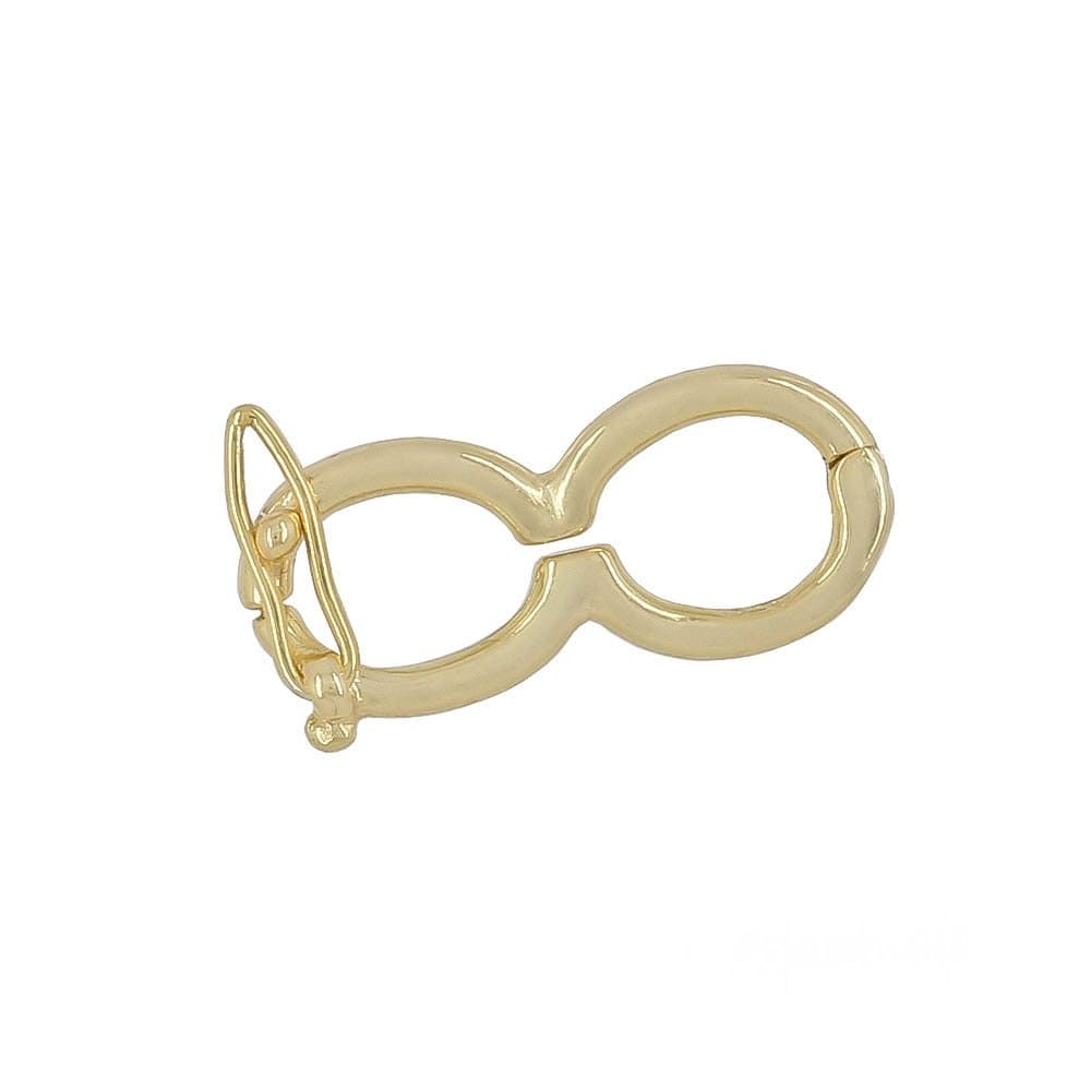 1PC Sterling Silver Peanut 2-Strand Shortener Pearl Enhancer Clasp, 18kt Gold Plated