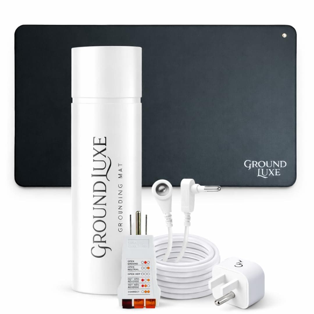GroundLuxe Grounding Mat -Universal Grounding Pad W/ 15 Foot Grounding Cord-Connect To The Earth And Get Grounded For Optimal Wellness
