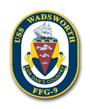 Magnet US Navy USS Wadsworth (Shaded) FFG-9 Military Veteran Served Vinyl Magnet Car Fridge Locker Metal Decal 3.8"