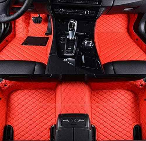 hanshneg Car Floor Mats Custom Luxury FloorLiner Pads Fit for Dodge Charger 2015-2019 Auto Mats Carpets (Red,2019)