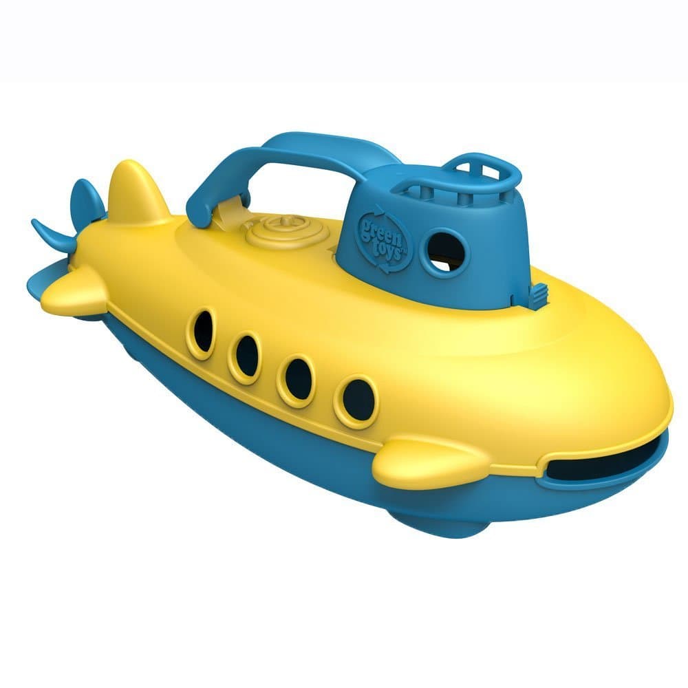 Green Toys Submarine - BPA, Phthalate Free Blue Watercraft with Spinning Rear Propeller Made from Recycled Materials. Safe Toys for Toddlers