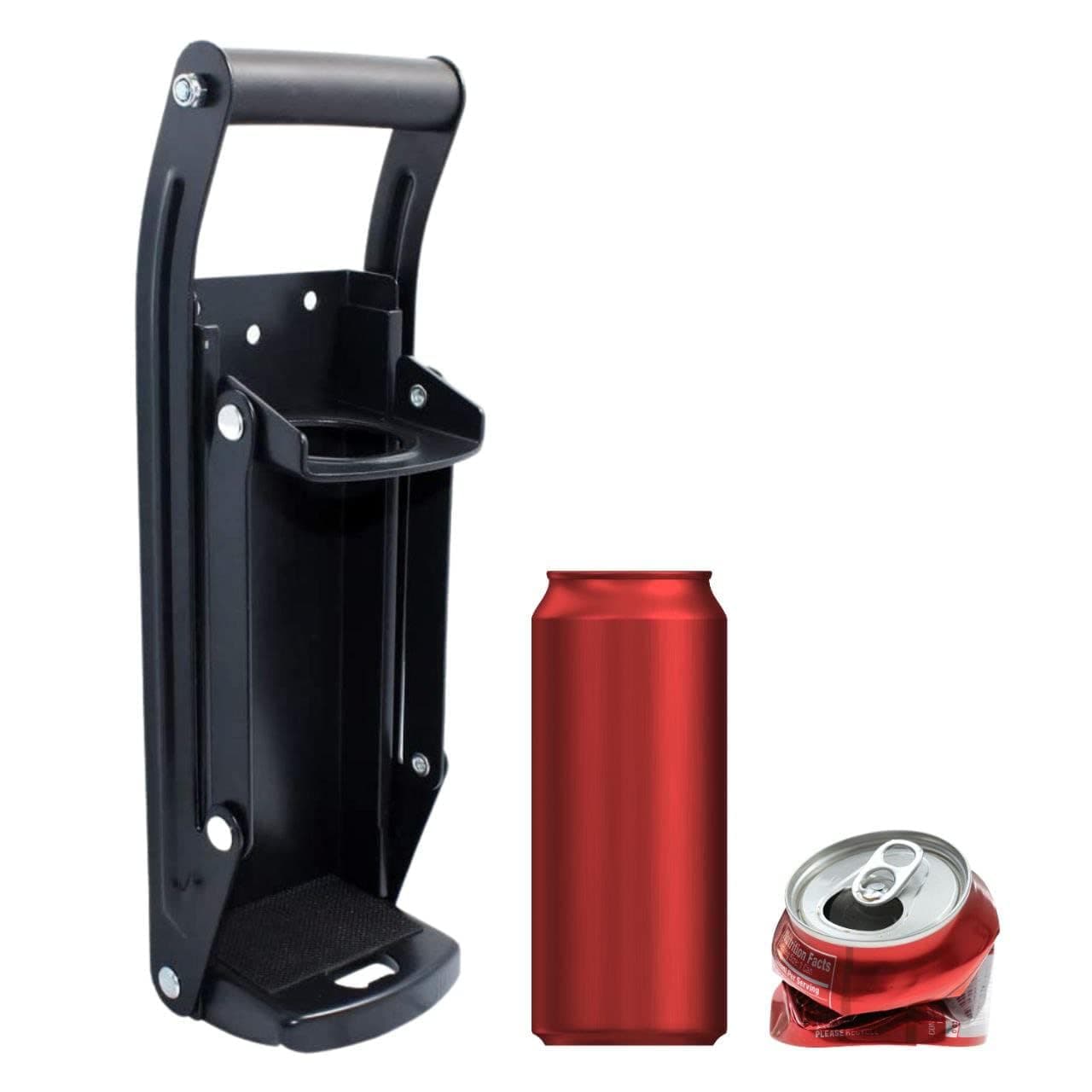 HBSTUDIO Can Crushers for Recycling,16 oz Heavy Duty Aluminum Can Crusher Wall Mounted,Soda Can Smasher for Recycling with Bottle Opener For 12 and 16 oz Cans