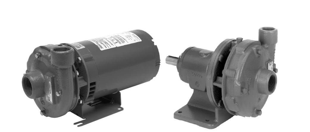 GOULDS Water Technology 10AI2J9J0 3656 M and L Series Suction Flanged Pump, 4 x 5-8 Pump, 60 Hz, 1750 RPM, 5 hp, 230-460V, 3 Phase, TEFC PE Motor, 5-3/4" Impeller, Carbon/Ceramic Seal