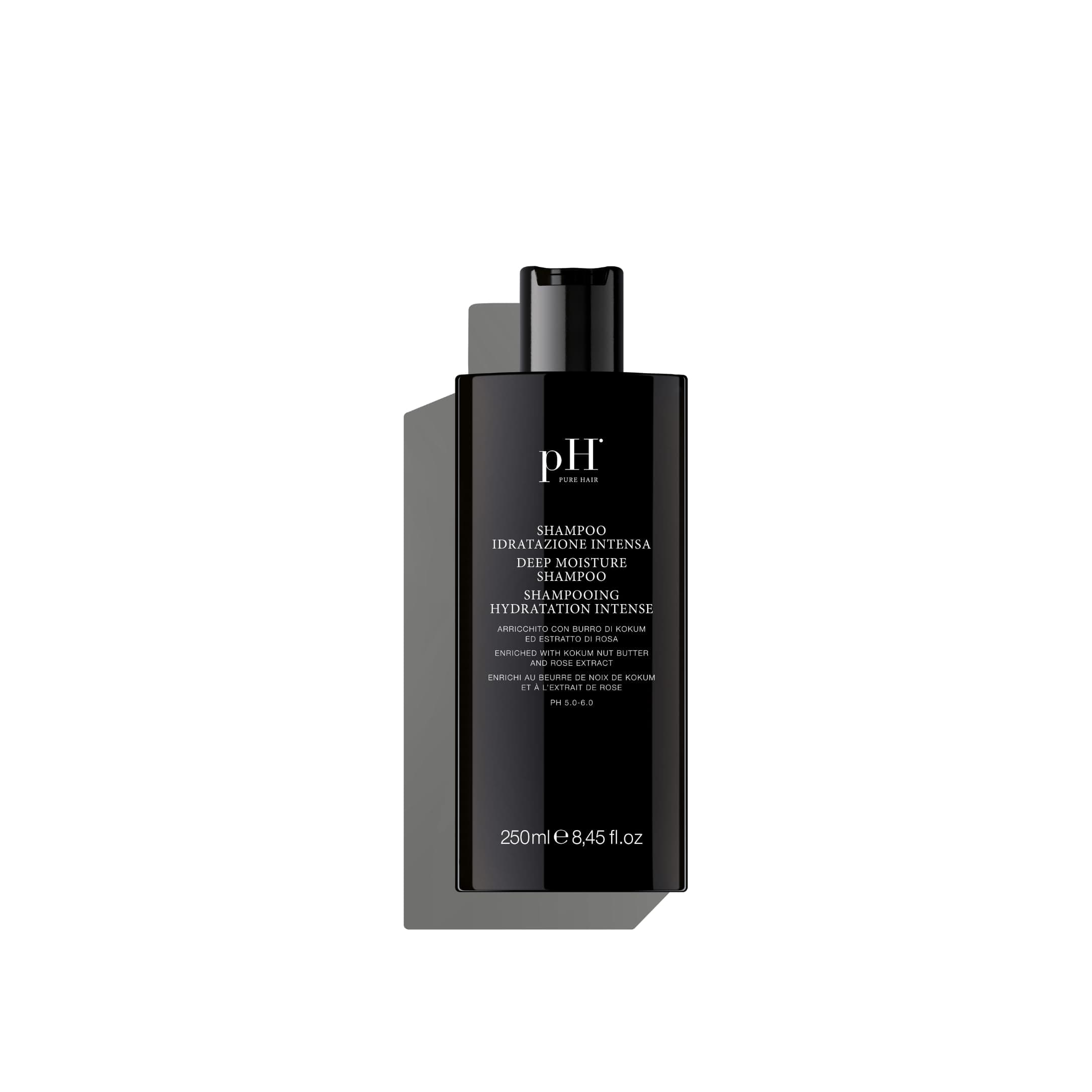 Deep Moisture Shampoo - Sulfate-Free, Hydrating pH Balanced Shampoo for Dry, Damaged & Color-Treated Hair with Kokum Butter & Rose Extract - 8.45 oz
