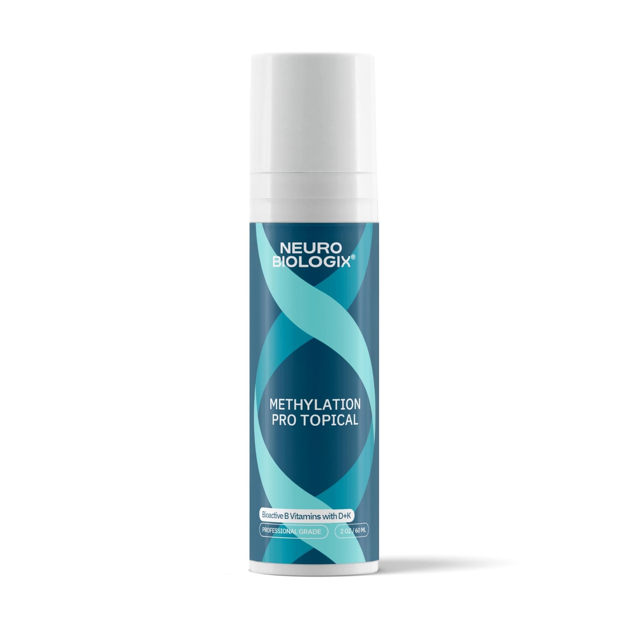 Neurobiologix Methylation Pro Topical for Men and Women, Bioactive B Vitamin Cream with Methylfolate, B6, B12, D3 & K1, Supports Cellular Energy, Methylation & Nervous System Health, 2 Oz, 120 Pumps