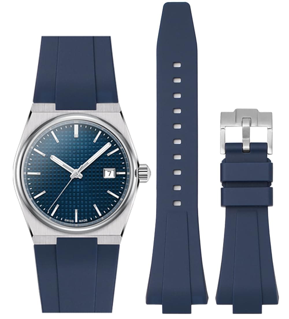 Moonswatch Band 20mm Soft Silicone Strap for Omegax Swatch MoonSwatch Speedmaster Watch Quick Release Magnetic Buckle Waterproof Replacement Strap for Swatch Omega Men Women