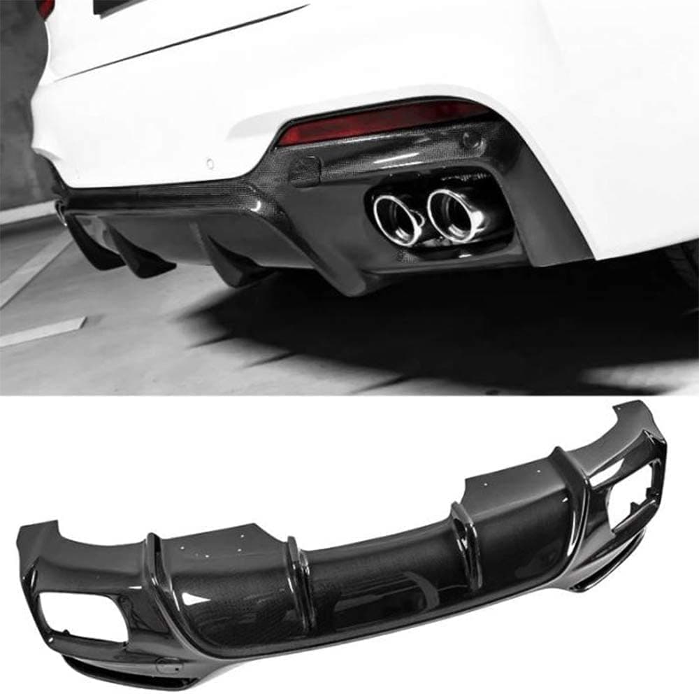 HIOMAQCar Rear Spoiler for BMW X6 F16 M Tech M Sport 2014 2015 2016 2017 2018 2019, Lip Diffuser Rear Spoilers Bumper Chassis Anti-Crash Protector Body Kit