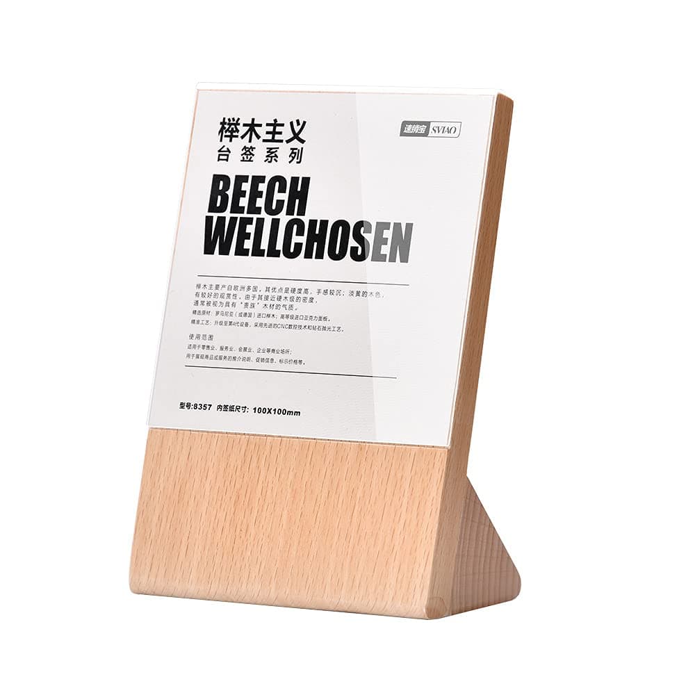Sign Holder, Menu Displays Slanted Sign Stand Price list display QR code Sign for Business