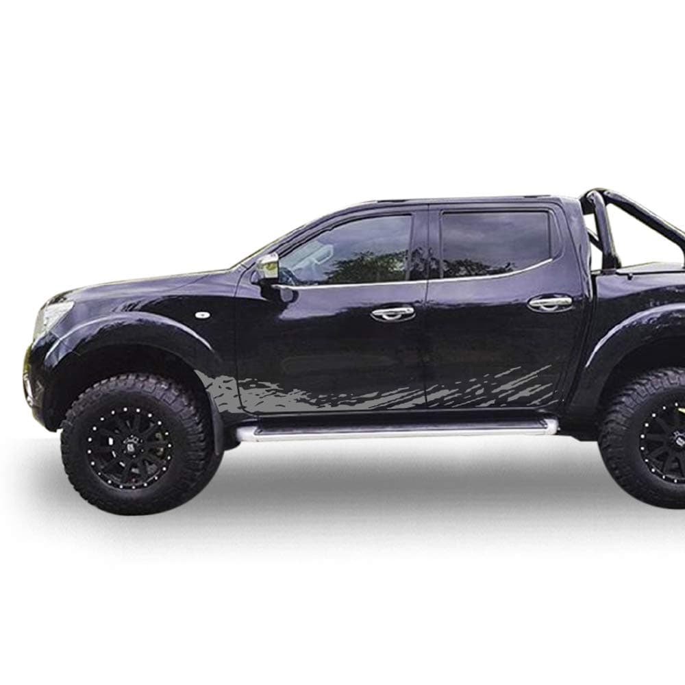 Decal Sticker Vinyl Mud Splash Kit Compatible with Nissan Navara NP300 2014-Present (Gray)