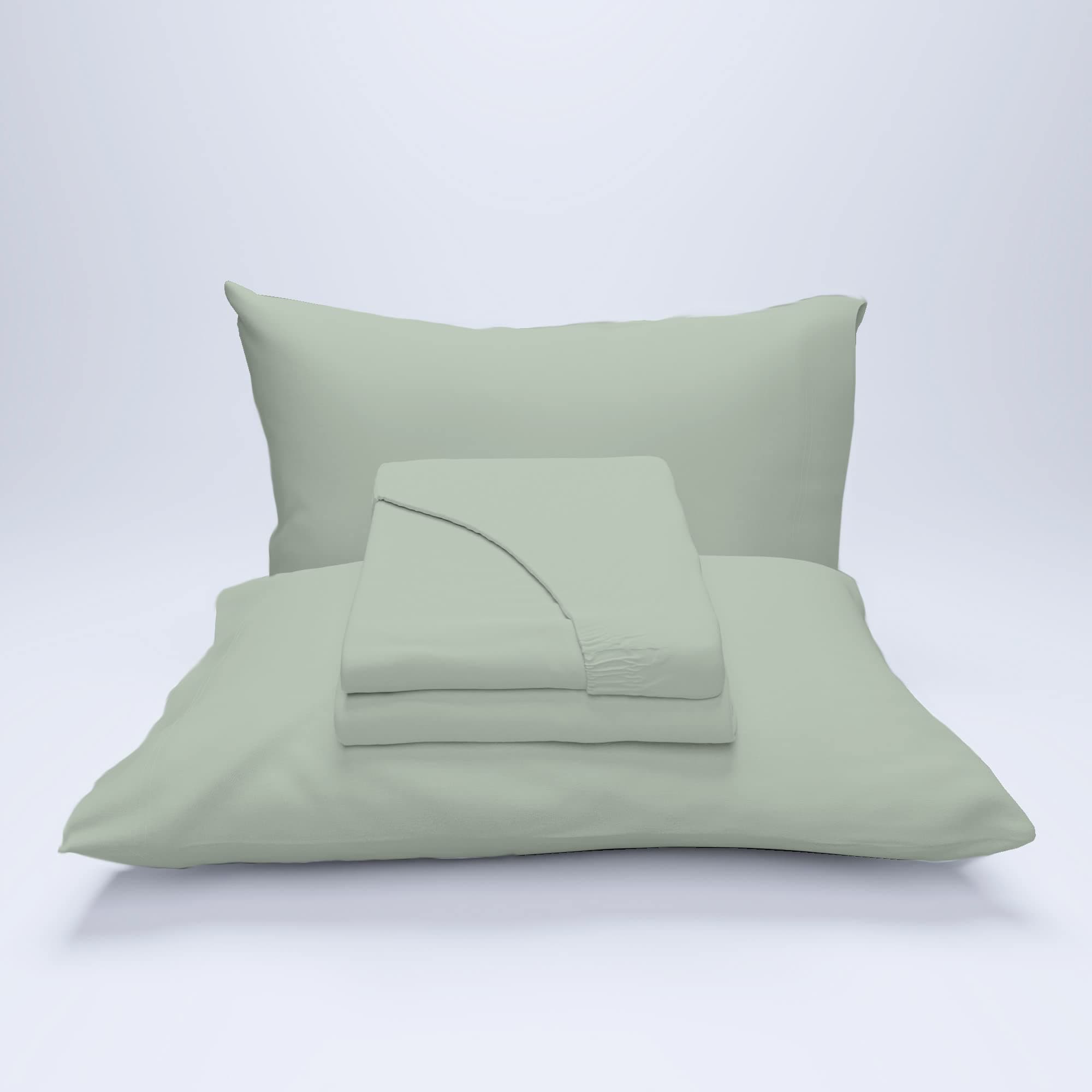 Linen Closet Luxury Cotton Blend 4-Piece Sheet Set, Queen, Soft Green