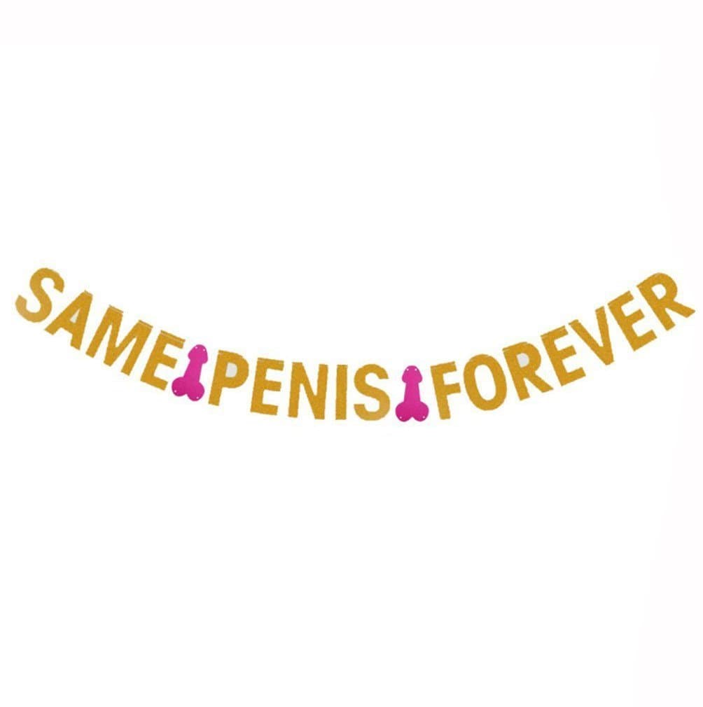 NOOBECR Camaay Vicien KKA Yosmi Same Pines Forever Banner for Bachelorette Party Girly Night Hen Night Hen Party Decorations Gold Gliter (Gold&Rose RED)