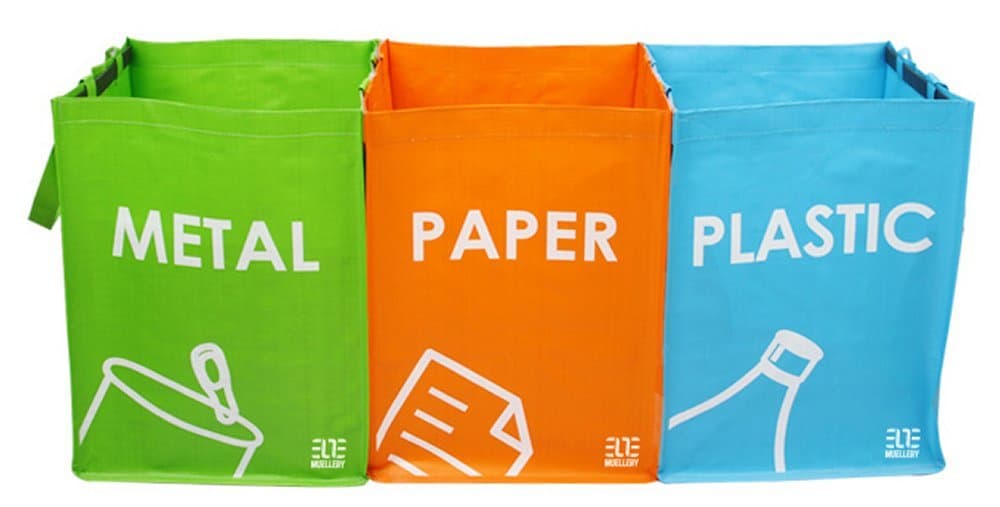 MoonWorld Recycling Bag Recycle Box Bins Waterproof Velcro attachments SR1017 (OneTone)