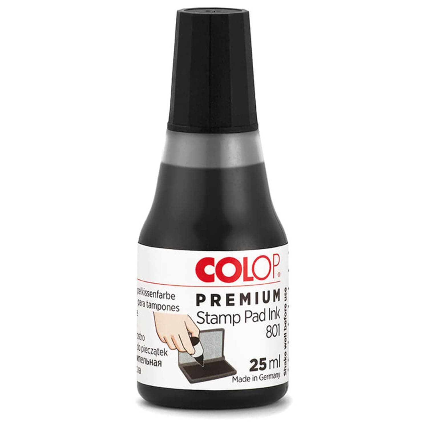 Colop 801 Stamp Pad Ink, Black, 25 ml