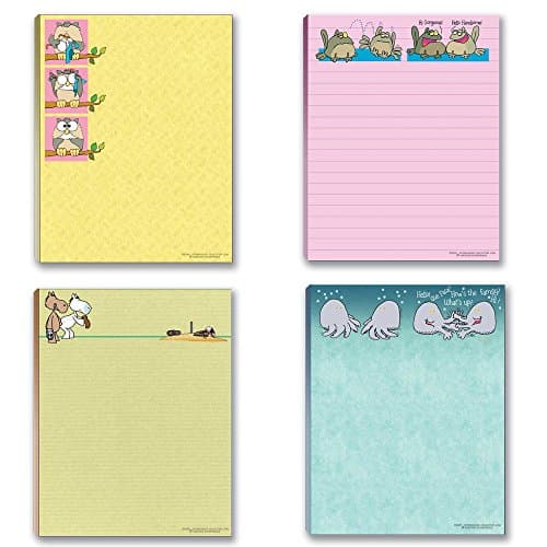Stonehouse Collection Cute Notepad Assorted Pack - 4 Funny Notepads, Notepad Set, Gift Set Office Product