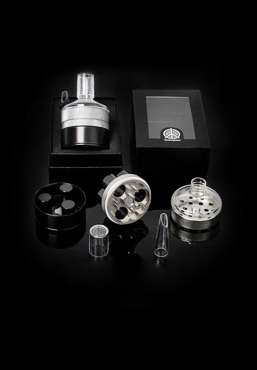 SF Dreampeace The Dreamer Grinder and Doser Silver Herb Mill (Ø: 54 mm; H: 90 mm).