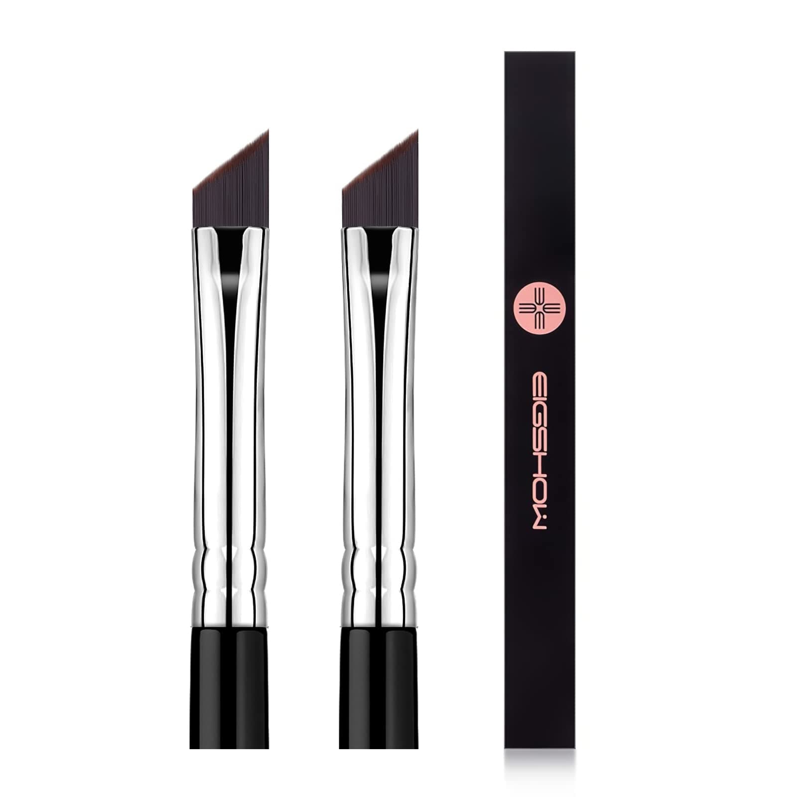 EIGSHOW Eyeliner Makeup Brush 2PCS Makeup Angle Eyebrow Kabuki Brushes, Portable Eye Powder Foundation Brush, Beauty Cosmetic Tool (E835)