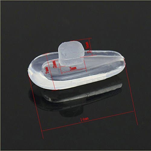 Senhu 5 Pairs Tear Drop Shape: Click-on 15mm Very Soft Air Chamber Silicone Nose Pads (Push)