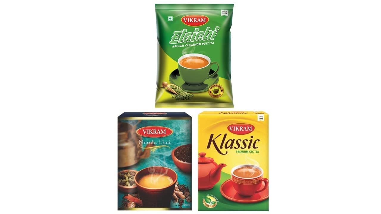 Vikram Tea Combo | Klassic Premium CTC Tea 500g, Masala Chai 250g, & Elaichi 250g - 1000g (Pack of 3)