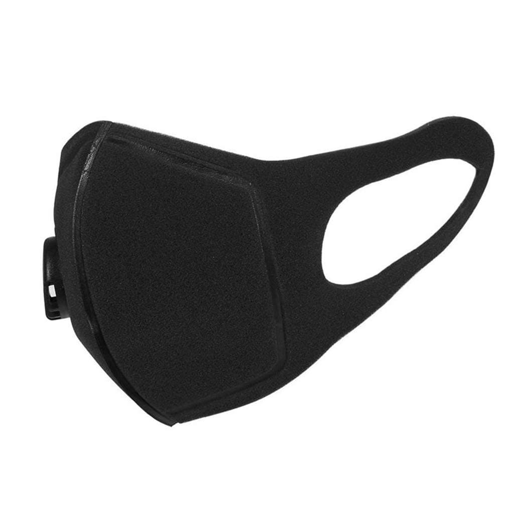 Eliky Unisex Sponge Dustproof Pollution Half Face Mouth Protector With Breath Valve Wide Straps Washable Reusable Muffle
