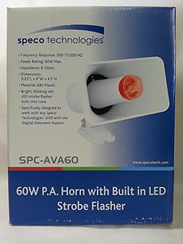 SPECO SPCAVA60 60 Watt PA Horn w/ Built-In Strobe Flasher