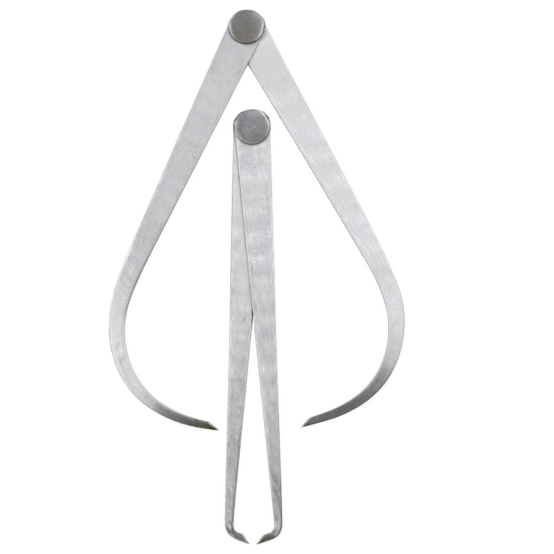 Yoohey 8" Stainless Steel Inside Outside Caliper Set Bent-Leg and Straight-Leg Inside Outside Caliper Tools Set for Measuring Pottery Clay Ceramic Sculpture 1Pair