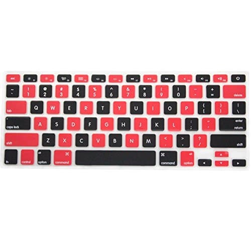 TD-buy mosaic Checkered series laptop keyboard skin Unique Ultra Thin Durable Keyboard Cover Silicone Skin for MacBook Pro 13" 15" 17" (with or w/out Retina Display) iMac and MacBook Air 13" (Red and Black mosaic Checkered)