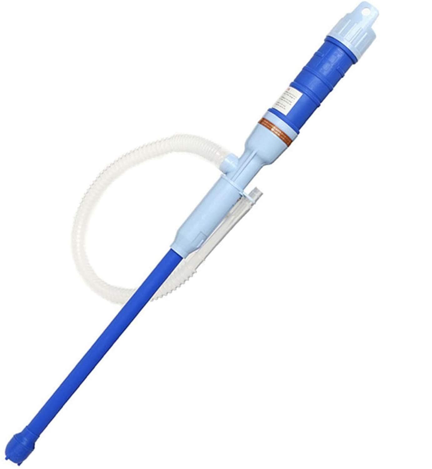 MAKINGTECHandheld Battery Operated Water Pump Liquid Transfer Pump Portable Battery Powered Electric Syphon Fuel Pump Petrol Diesel Fluid Oil Fish Tank Pond Pump with Suction Tube Blue