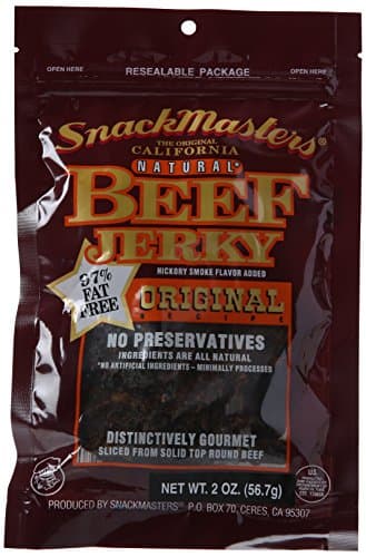 SnackMasters California Style Beef Jerky, Original, 2-Ounce Packages (Pack of 8)