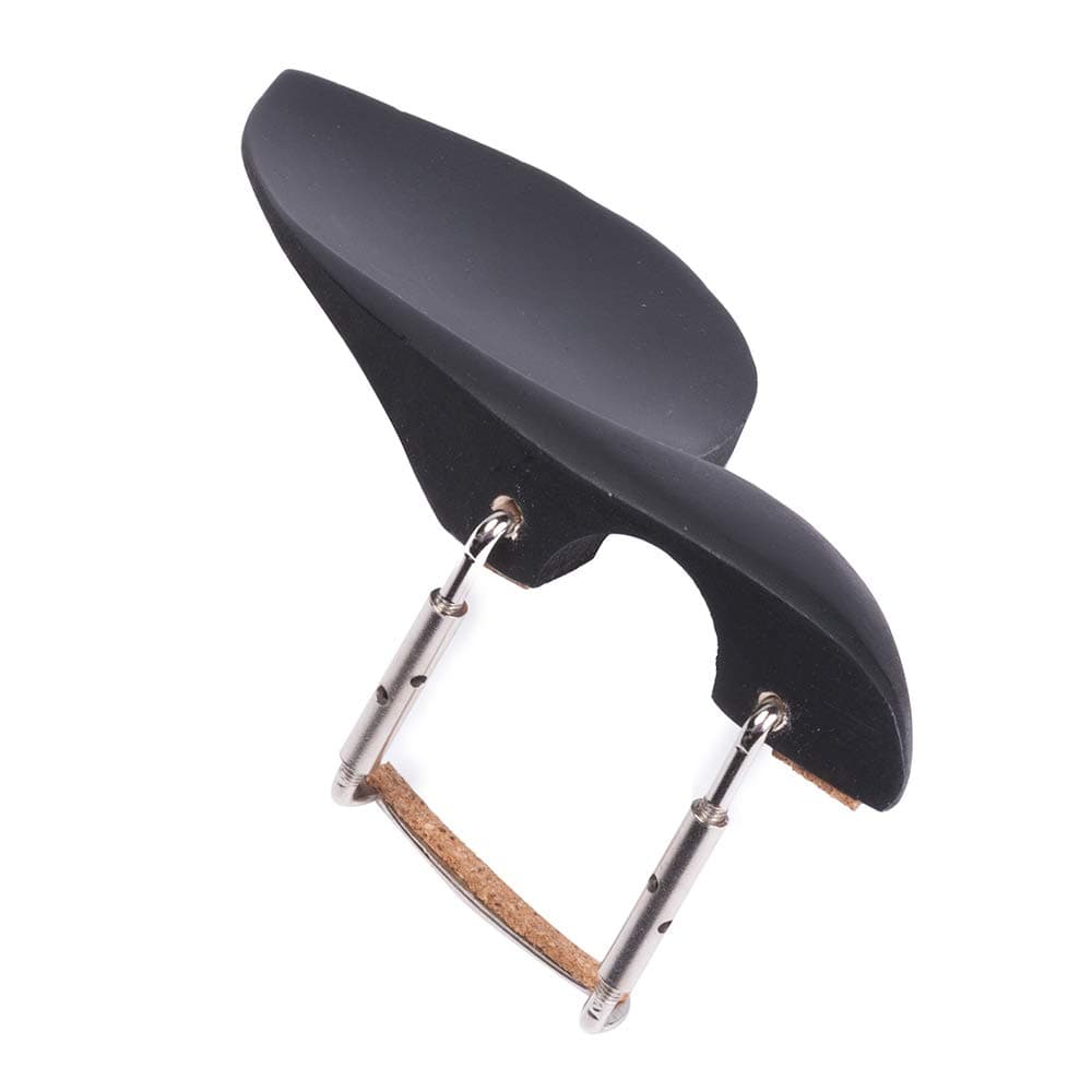Black 4/4 Violin Chinrest with Screw & Cork, Ebony with Standard Bracket