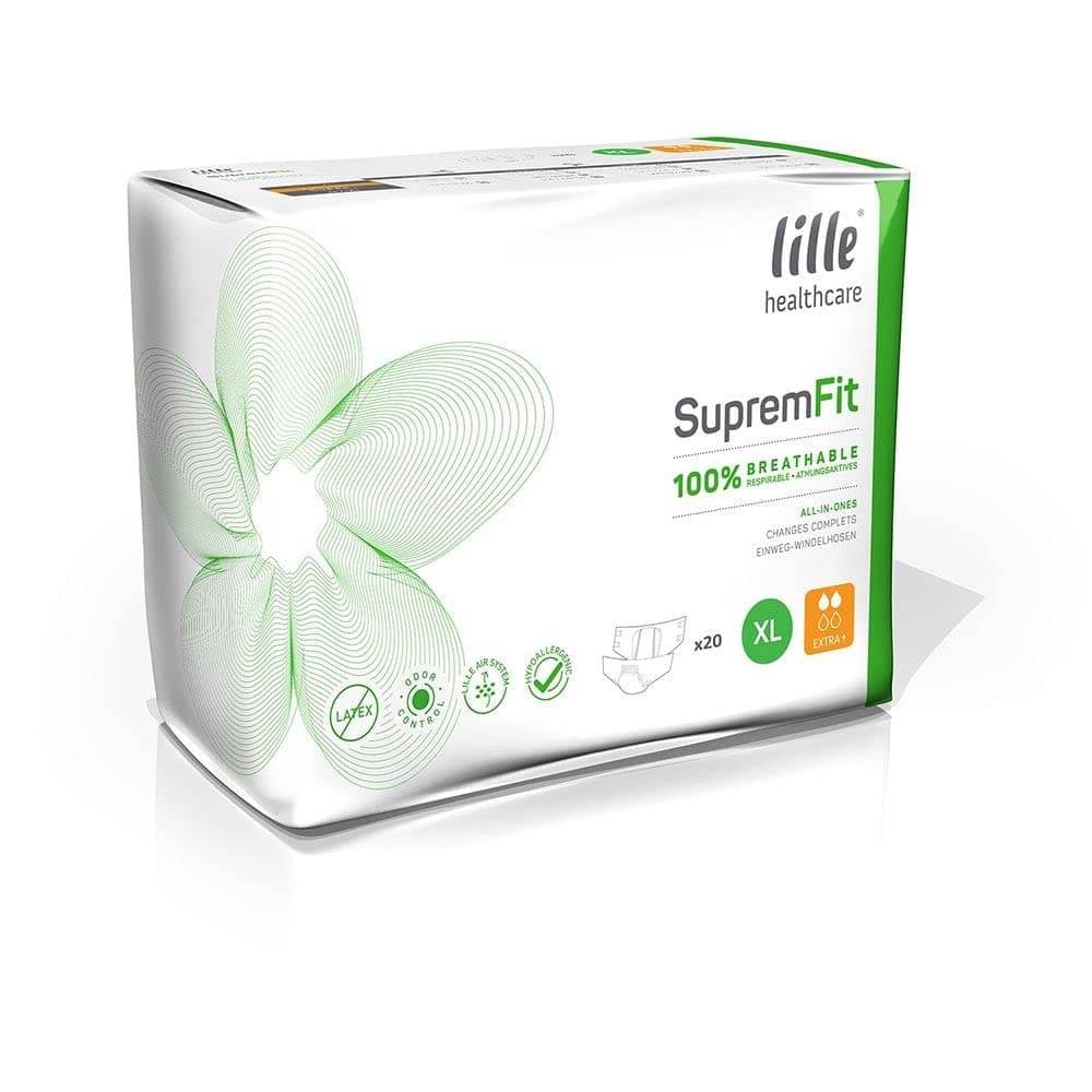 LILLE Healthcare Suprem Fit Extra Plus (3200ml) - XL (110-170cm/43-64in) Pack of 20