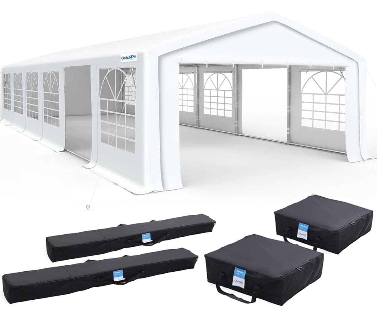 Premium 20x40 Party Tent Heavy Duty Outdoor Gazebo White Event Shelter Wedding Canopy Tent for Parties Carport BBQ with Removable Sidewall Windows & Storage Bags