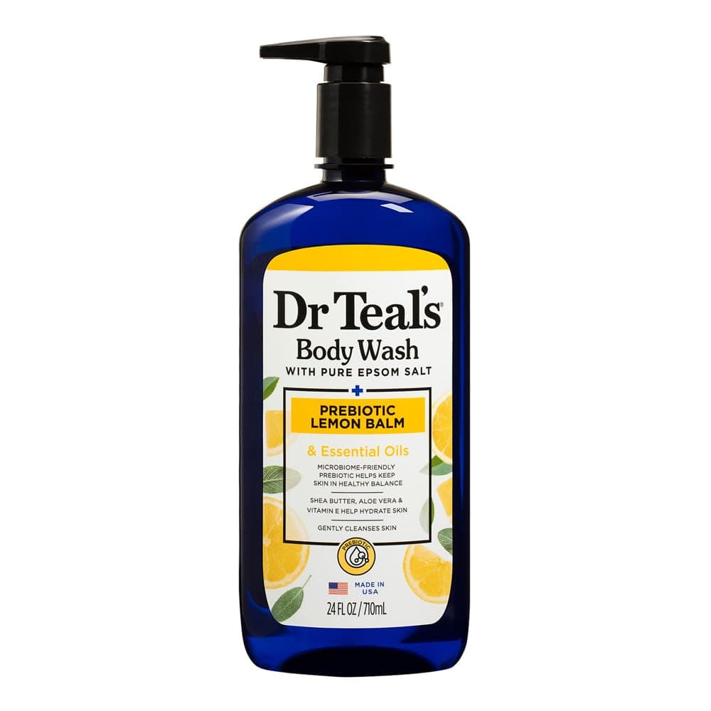 Body Wash with Pure Epsom Salt, with Prebiotic Lemon Balm & Essential Oils 710ml | With Shea Butter, Aloe Vera & Vitamin E