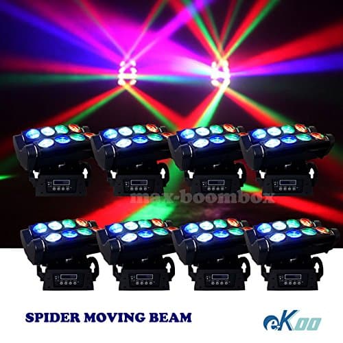 8 Units! EKOO Spider Beam 8X10W CREE RGBW LED's Moving Head Stage Light DJ Club American