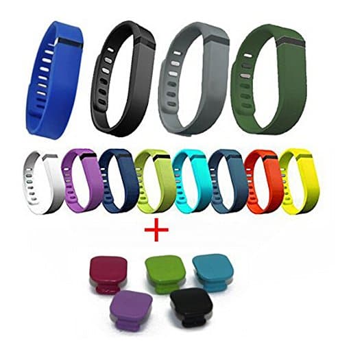 Small S Bands Replacement with Metal Clasps Replacement for Fitbit Flex Only /No Tracker/ Wireless Activity Bracelet Sport Wristband Fit Bit Flex Bracelet Sport Arm Band Armband (12 Color Wristband and 5 Color Metal Clasp, For Fitbit)