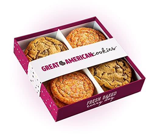 Great American Cookies - 12 Fresh Baked Sugar and Chocolate Chip Cookies - Baked Daily, Hand Scooped and Never Frozen - Great for birthday, graduation, parties, or special events