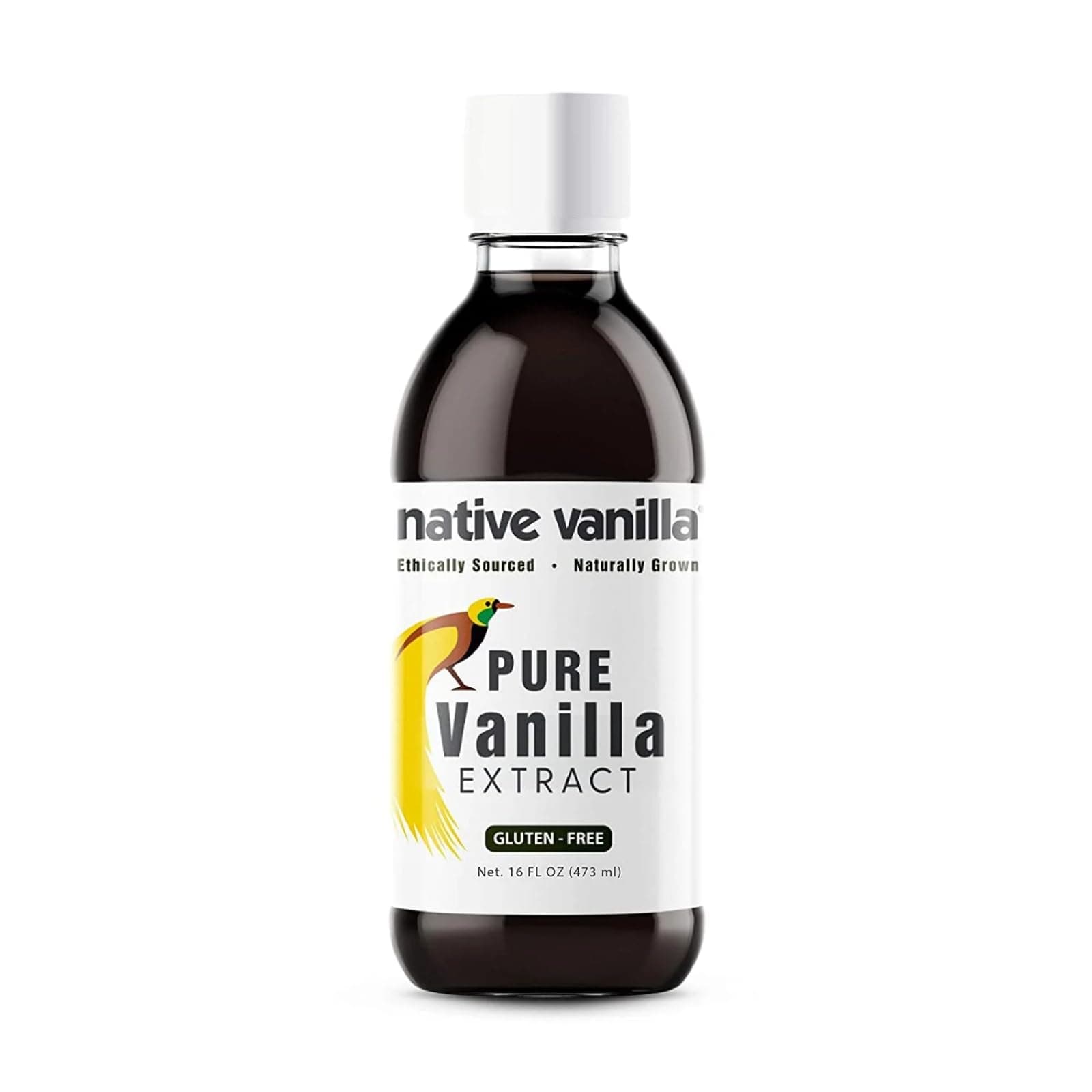 - 16 oz Pure Vanilla Extract - 100% Real Vanilla Extract - For Cooking, Drinks & Desserts - 100% Vegan, Sugar Free & Kosher - Non-GMO & Gluten-Free - Native Vanilla