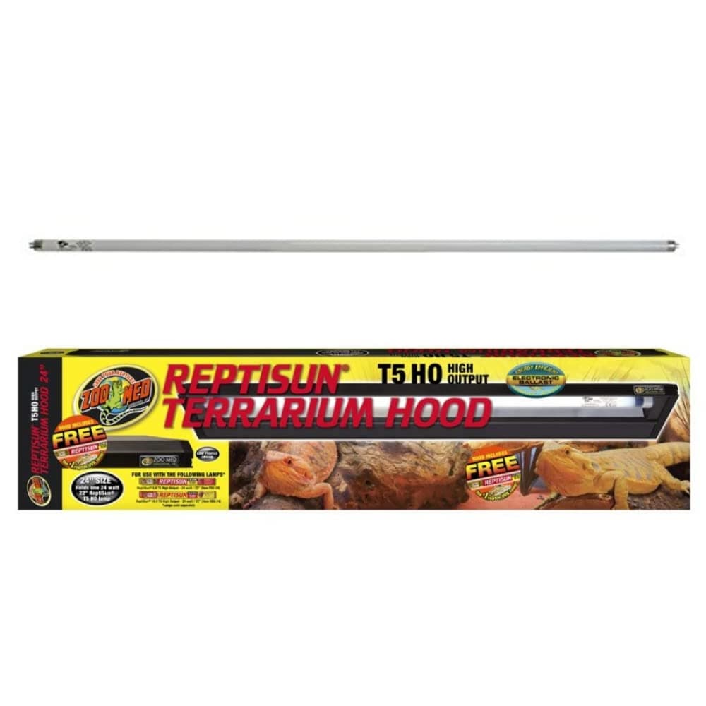 DBDPet Reptisun T5 Hood with 5.0 UV-B Bulb 24" - Includes Pro-Tip Guide
